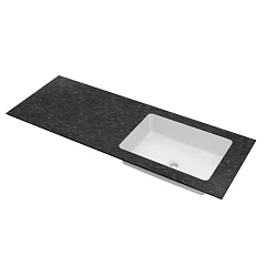 Мебельная раковина Vincea VWTB-4LX140VB-R 140*52 натуральный мрамор черный Versace R (приобретается в комплекте с тумбой)