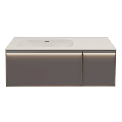 Тумба с раковиной Vincea Elise 100 серая матовая L