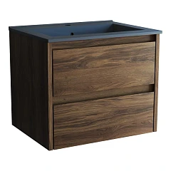 Тумба с раковиной Vincea Gio 60 дуб чарльстон (раковина антрацит)