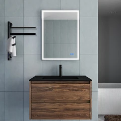 Комплект мебели Vincea Gio 80 дуб чарльстон (черная раковина)