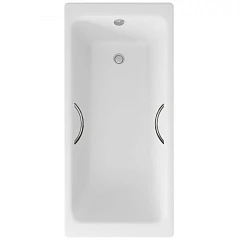 Чугунная ванна Delice Parallel 180х80 с ручками (комплект)