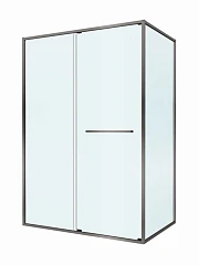 Душевой уголок Cezares Lux 130*100*195 профиль оружейная сталь без поддона