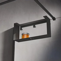 Полка для душевого ограждения Veconi Loft черный матовый