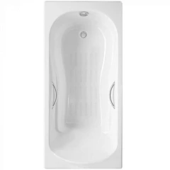 Чугунная ванна Delice Haiti Luxe 160х80 с отверстиями под ручки и антискользящим покрытием