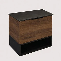 Тумба под раковину Comforty Штутгарт-60 дуб тёмно-коричневый