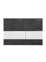 Клавиша смыва Cezares Lux LUX-PN-BIO черная керамическая плитка/белый матовый