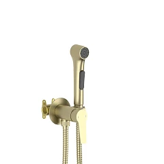 Гигиенический душ со смесителем Aquatek Лугано AQ1719BG скрытый монтаж шлифованное золото