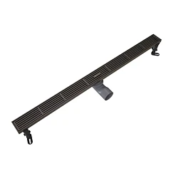 Душевой лоток Knotlor Шторм/Storm 80 вороненая сталь