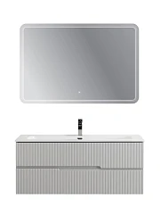 Комплект мебели Cezares Дуэт-Н/Duet-N 120 серый жемчужный (раковина CZR-8073-120)