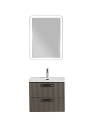 Комплект мебели BelBagno Дуэ/Due 60 оружейная сталь, ручки матовый темный никель