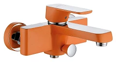 Смеситель DQ Berlin Kunste DA1433213 для ванны и душа хром/оранжевый