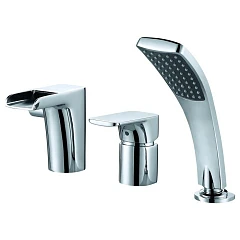 Смеситель на борт ванны DQ Berlin Freie DA1434201 на 3 отверстия