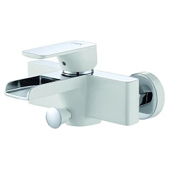 Смеситель DQ Berlin Steinbeis DA1433516 для ванны и душа каскад хром/белый