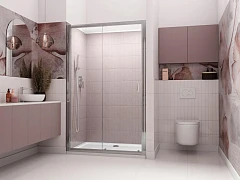 Душевая дверь в нишу Radaway Premium Plus DWJ 120 коричневое стекло 117,2-121,5*190 без поддона