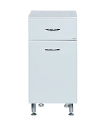 Напольная тумба Misty Люси 30 белая с бельевой корзиной