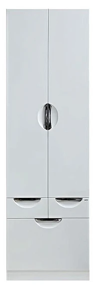 Пенал Misty Орхидея 60 белый с бельевой корзиной