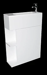 Тумба с раковиной 1Marka Stretto 70П белый глянец R