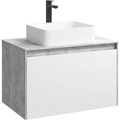 Корпус тумбы под раковину Aqwella 5 stars Mobi 80 бетон светлый