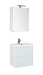 Комплект мебели Aquanet Гласс 60 белый глянец